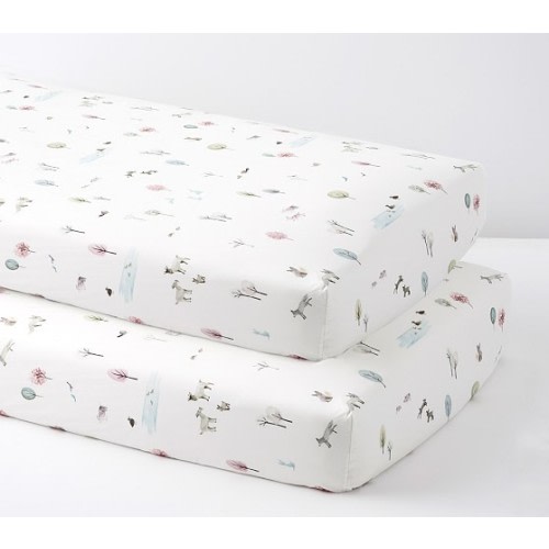 Dakota Woodland Crib Sheets | Pottery Barn Kids