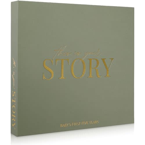 Baby Memory Journal: Pregnancy to 5 Years Journal for Newborn Girl or Boy. Gender Neutral Keepsake 1st release Light Olive