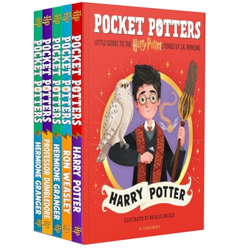 Pocket Potters Series 5-Book Illustrated Collection by J.K. Rowling – Harry Potter, Ron Weasley, Hermione Granger, Albus Dumbledore & Luna Lovegood