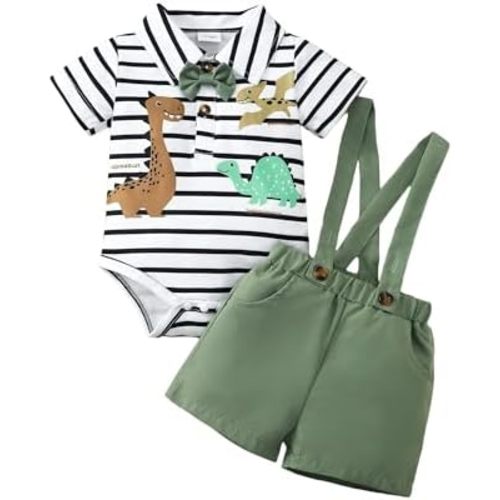 SUNNY PIGGY Baby Boy Clothes Newborn Outfits Cartoon Romper Infant Adjustable Overalls Suspender Jumpsuit Shorts Set