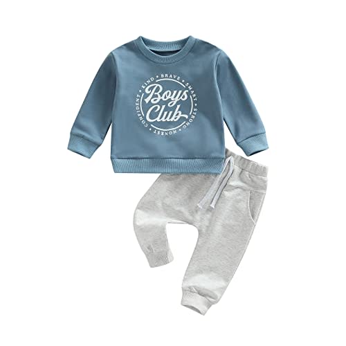 Sprifallbaby Toddler Newborn Baby Boy Outfit Bro Long Sleeve Sweatshirts Pants Clothes Set Infant Boys Fall Winter 2PCS