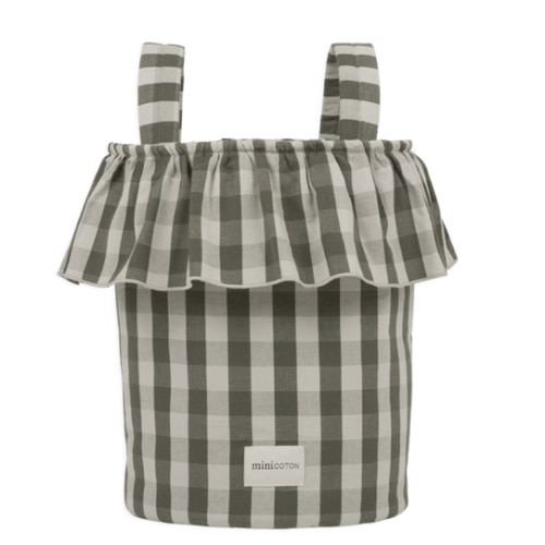 Vichy Basket - Bottle + Sand · Minicoton