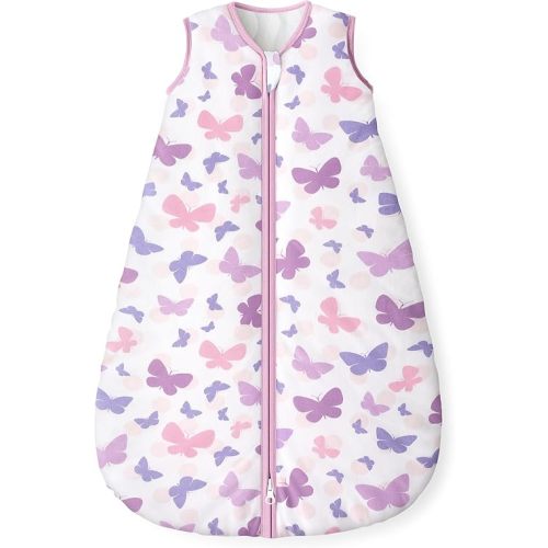 M 6-12 months - Yoofoss Baby Sleep Sack 6-12 Months, 1.5 Tog Baby Wearable Blanket with 2-Way Zipper, 100% Cotton Organic Fabric Winter Infant Sleeping Sack, Warm Soft Comfy