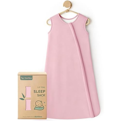 Yoofoss Baby Sleep Sack 6-12 Months Rayon Made from Bamboo 1.0 Tog