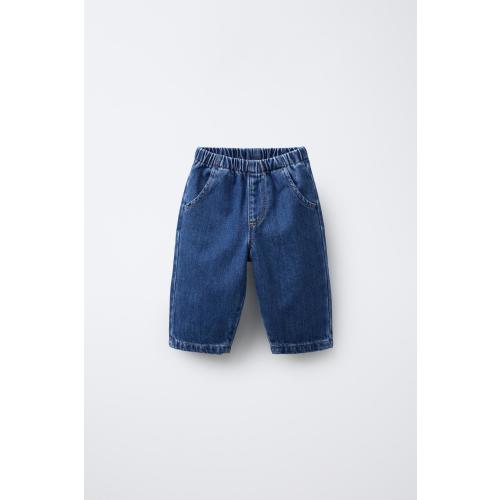 SOFT TOUCH INTERIOR JEANS - Mid-blue | 9-12M