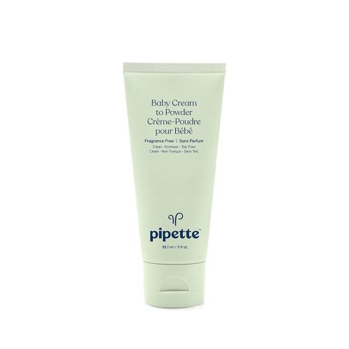 Pipette Baby Cream to Powder - Talc-Free Baby Powder, Keep Baby's Skin Happy, Squalane Helps Restore The Natural Balance of Baby’s Skin, Fragrance Free, 3 oz