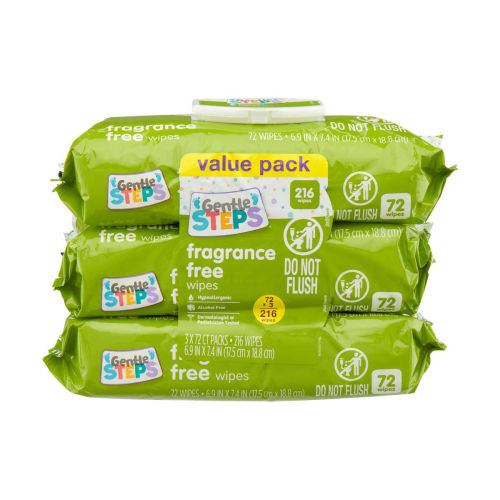 Buy Gentle Steps Fragrance Free wipes - 216 CT from Dollar General - Instore