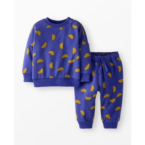 Baby Oversized French Terry Sweatshirt & Sweatpants Set | Hanna Andersson