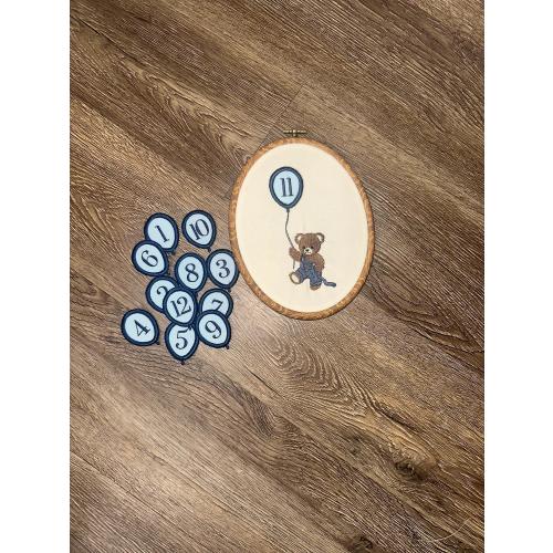 Machine Embroidered Monthly Milestone Set | Personalized Baby Milestones