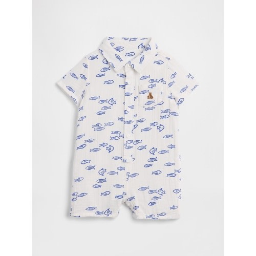 Baby Brannan Bear Print Romper
