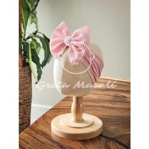 Baby Headband Bow | Hand Tied Bow | Multiple Colors Available | Soft Ribbed Fabric