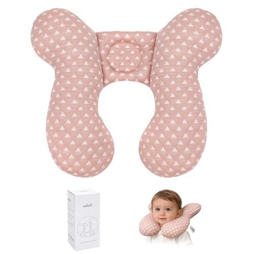 KAKIBLIN Baby Travel Pillow, Baby Neck Pillow for Car Seat, U-Shaped Head and Neck Support for Stroller Pushchair, Soft Cooling Breathable Infant Head Pillow for Newborn Toddler