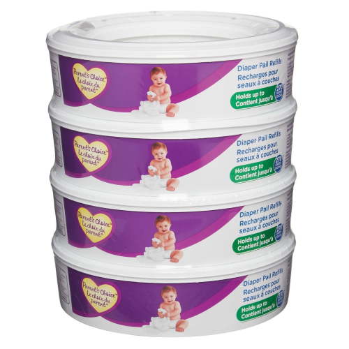 Parent’s Choice™ Round Diaper Pail Refills, Unscented, 4 Pack - Walmart.ca