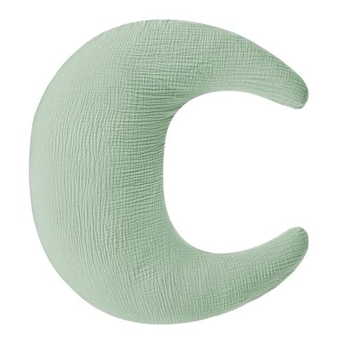 SWESEN Muslin Nursing Pillow Cover, Soft Removable Cover for Breastfeeding Pillows, Pillow Slipcover for Baby Boys and Girls, Comfortable & Breathable, Green, Washable (Only Cover)