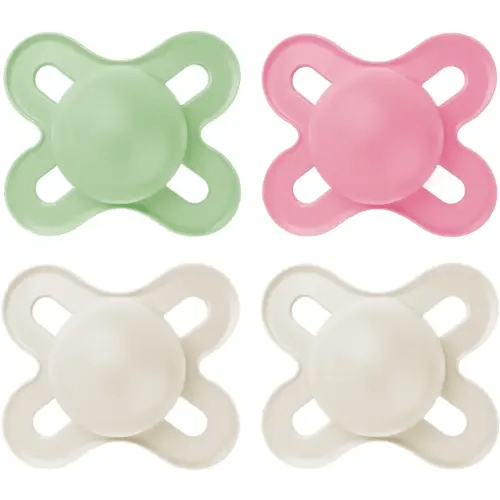MAM Original Start Matte Baby Pacifiers, Binky for 0-3 Months, BPA-Free Silicone Nipple, Easy to Clean, Best for Newborn Babies, Developed with Medical Experts, 4 Count Binkies