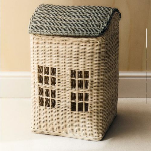 KIDS’ RATTAN HOUSE BASKET - BASKETS AND STORAGE - KIDS AND BABY | Zara Home United States of America