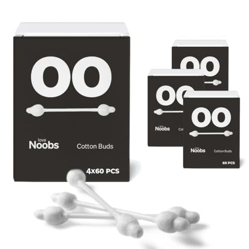 Baby Cotton Swabs by LoveNoobs™, 240 pcs, 100% Organic, GOTS Certified, Ultra Soft Ear Swabs for Kids and Babies