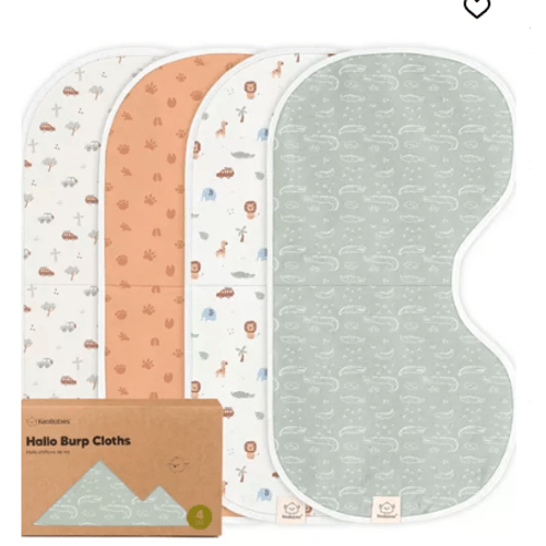 4pk Hallo Burp Cloths