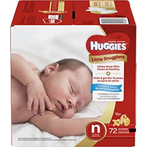 Huggies Little Snugglers Baby Diapers Size Newborn, 72ct