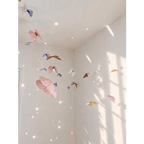 Butterfly Garland Set: Handmade Paper Mobile, Nursery & Party Decor