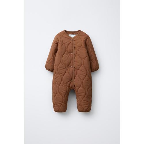 LONG PADDED JUMPSUIT - Brick | ZARA United States