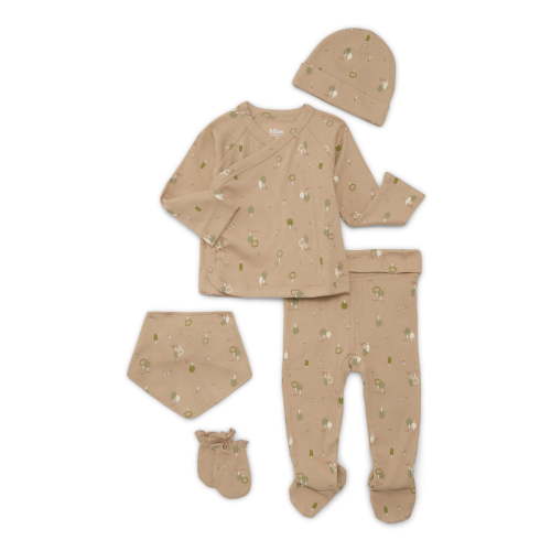 Bliss by Garanimals Baby Layette Pajama, 5-Piece Set, Sizes 0–9M