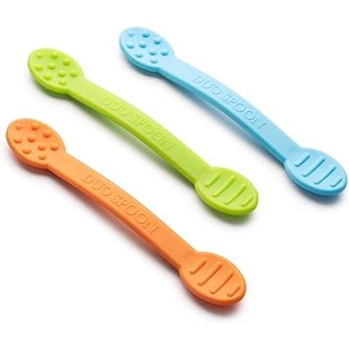Special Supplies Duo Spoon Oral Motor Therapy Tools, 3 Pack, Textured Stimulation and Sensory Input Treatment for Babies, Toddlers or Kids, BPA Free Silicone with Flexible, Easy Handle