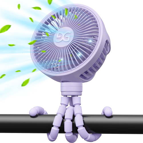 GUSGU 11-inch 3-Speed Portable/Foldable Clip-on Hand Held Fan