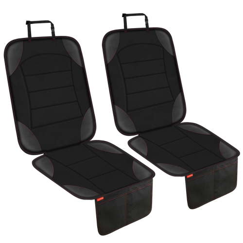 Siivton Car Seat Protectors, Waterproof 600D Fabric, 2-Pack with Mesh Pockets