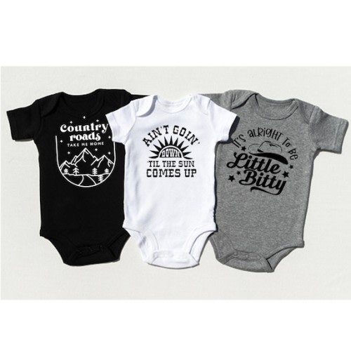 Baby Onesie Bundle Newborn Outfit Set Western Baby Outfit - Etsy