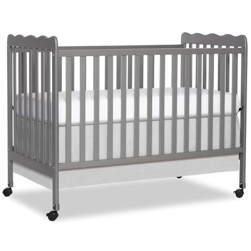 Dream On Me Carson Classic 3-in-1 Convertible Full-Size Baby Crib in Steel Grey, GreenGuard Gold & JPMA, 4 Mattress Heights, Converts to Day & Toddler Bed, Locking Wheels, Classic Nursery Design