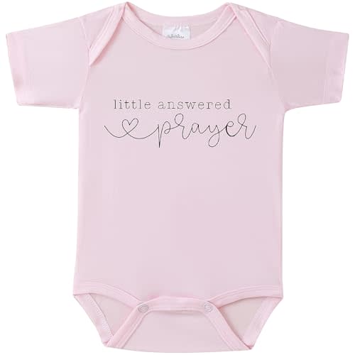 BIBIBLISSBABY Pregnancy Announcement for Grandparents Gift,Little Answered Prayer Pregnancy Announcement Outfit,Baby Announce