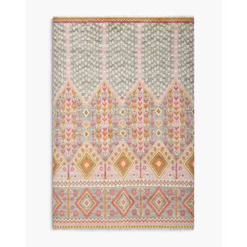 Mazi Hand-Knotted Wool Rug in Pink