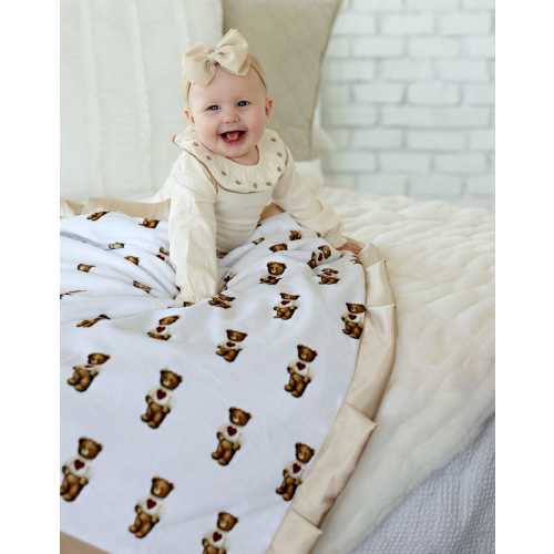 Valentine Bear Plush Blanket