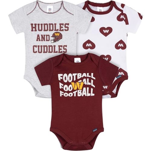 Gerber NFL baby-girls Nfl 3-pack Onesie Bodysuit