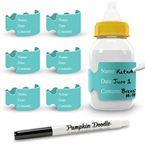 Pumpkin Doodle The Original Write and Reuse Baby Bottle Labels for Daycare