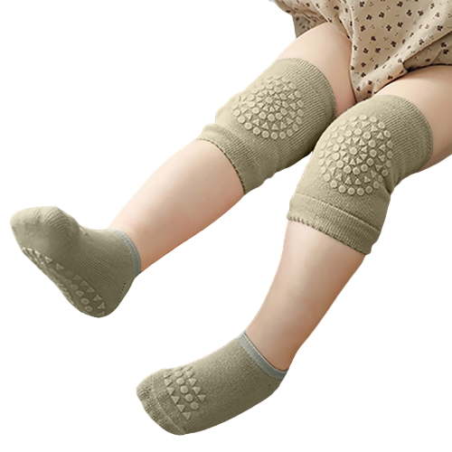 ZACPNCV Baby Knee Pads for Crawling No Slip Unisex Baby Knee Protectors Toddler Knee Pads Gift Idea for Baby Olive Green 0-1 Years
