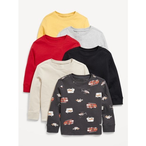 Long-Sleeve T-Shirt 6-Pack for Toddler Boys