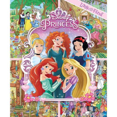 Disney Princess Cinderella, Tangled, Aladdin and More!- Look and Find Activity Book - PI Kids
