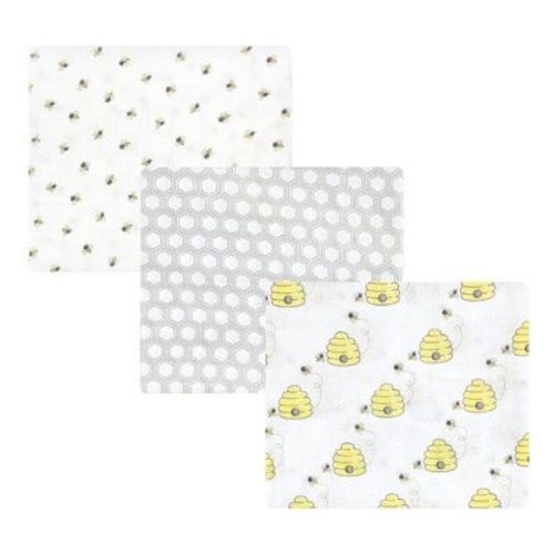 Hudson Baby Cotton Muslin Swaddle Blankets, Bees, One Size