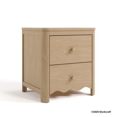 Storkcraft Casablanca 2-Drawer Nightstand Frosted Oat