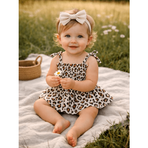 Leopard / Muslin Smocked Bubble w/ Skirt – SpearmintLOVE