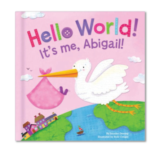 Hello World! Personalized Baby Book - Pink | I See Me!