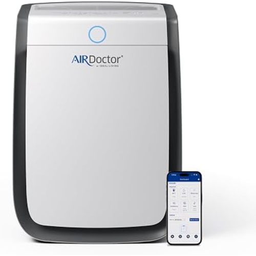 AIRDOCTOR AD3500 Smart App Air Purifier. Cleans Bedrooms, Large Rooms Up to 2,520 ft2. Removes Smoke, Dust, Pet Hair, Odors, Pollen. Hospital-Grade UltraHEPA, Premium Carbon Filtration