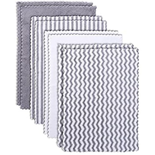 BAMBOO QUEEN 8 Pack Super Soft Baby Burp Cloths, Ultra Absorbent Large Newborn Burping Cloth for Boy and Girl, Milk Spit Up Rags, Unisex Grey and White, 16 × 12 Inch