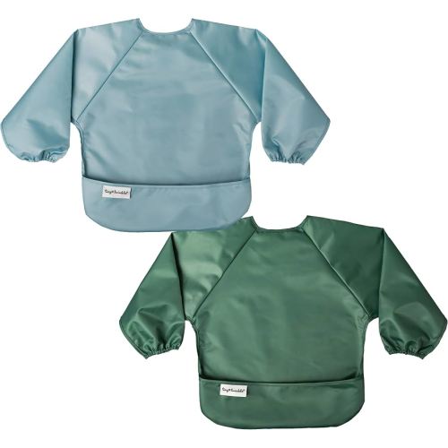 Amazon.com: Tiny Twinkle Long Sleeve Bib for Babies & Toddlers | 2-Pack Waterproof Smock Bib for Eating | Machine Washable & Mess-Proof Feeding Essentials | Newborn Shower Gift (Slate Olive,6–24M) : Tiny Twinkle: Baby