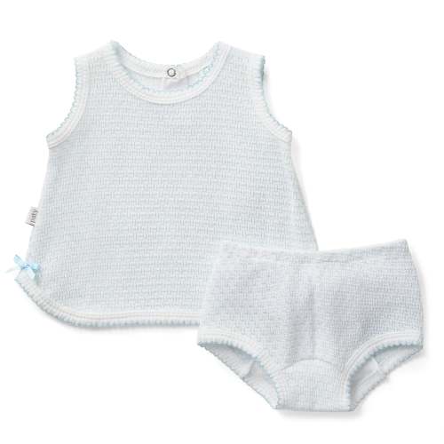 Paty Knit Pinstripe Sleeveless Diaper Set - PatyInc