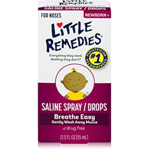 Little Remedies Saline Spray and Drops, Safe for Newborns, 0.5 fl oz