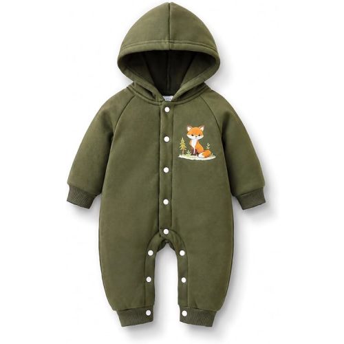 Baby Boy Clothes Ourfits Gifts Hooded Romper Jumpsuit Animal Print Fall Winter