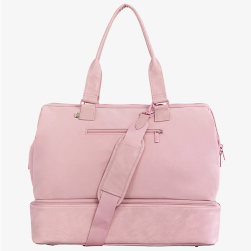 BÉIS 'The Weekender' in Atlas Pink - Weekender Travel Bag in Pink